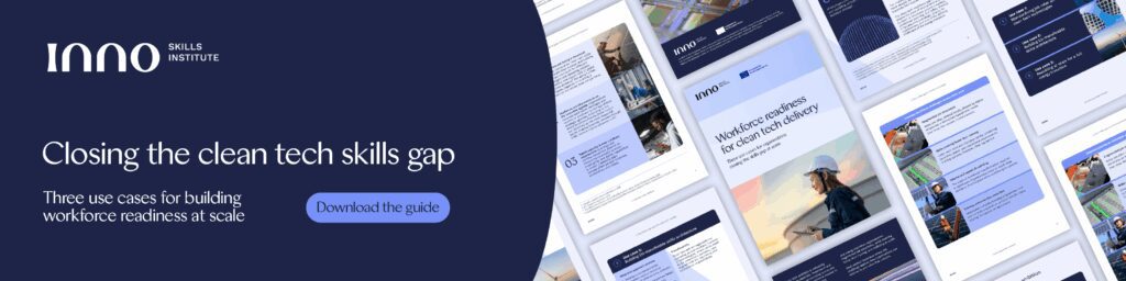 Banner inviting users to download an operational readiness case study. The visual highlights workforce planning, skills development, and organisational preparedness to support clean tech scale-up and business growth.